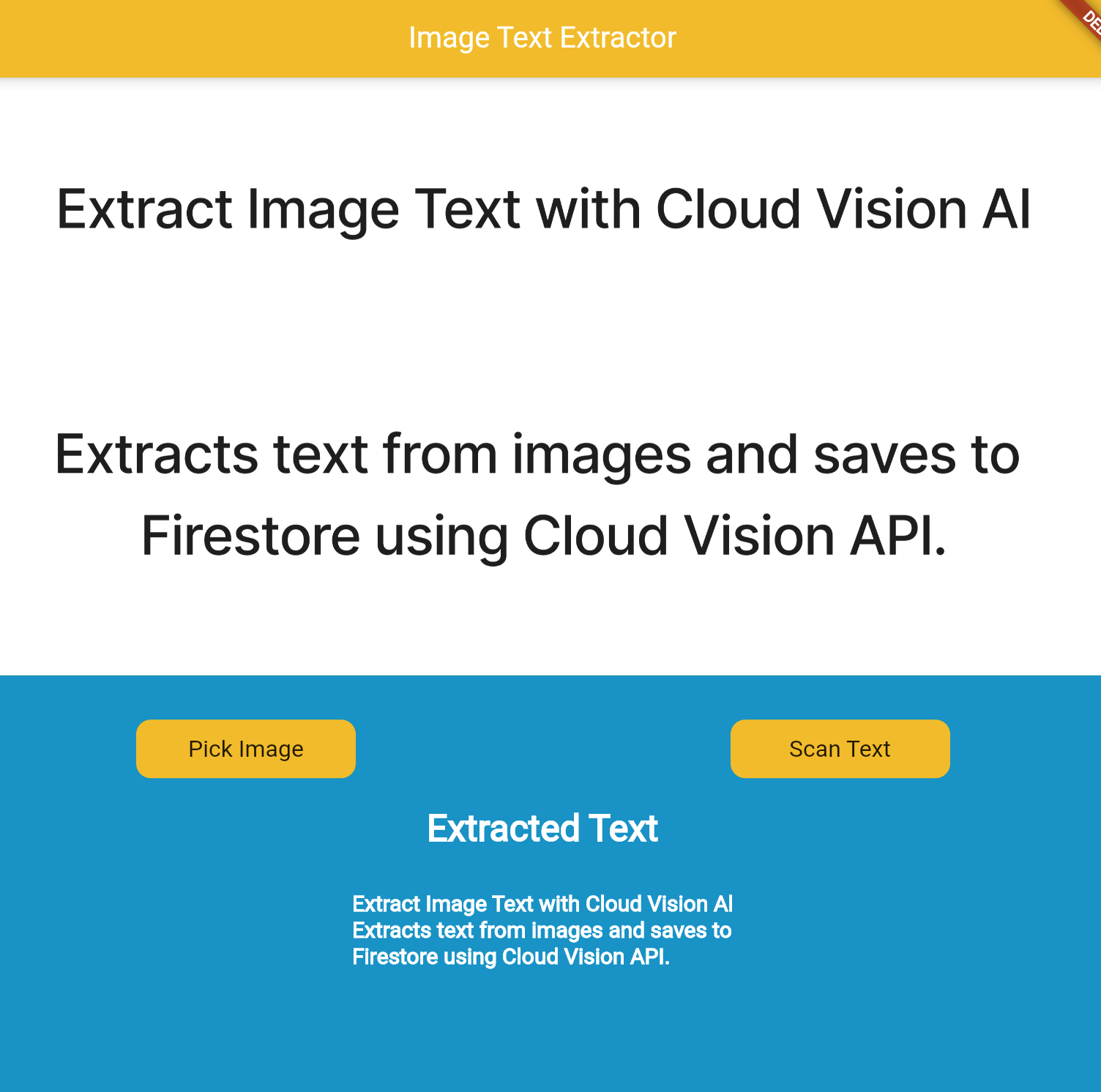 final result of extract text extension